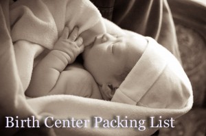 Inanna birth center packing list